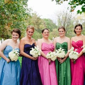 Dark purple sweetheart neckline strapless gown